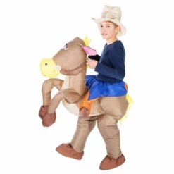 Kids Inflatable Cowboy Costume -BodySocks fancy dress kids inflatable cowboy costume 2